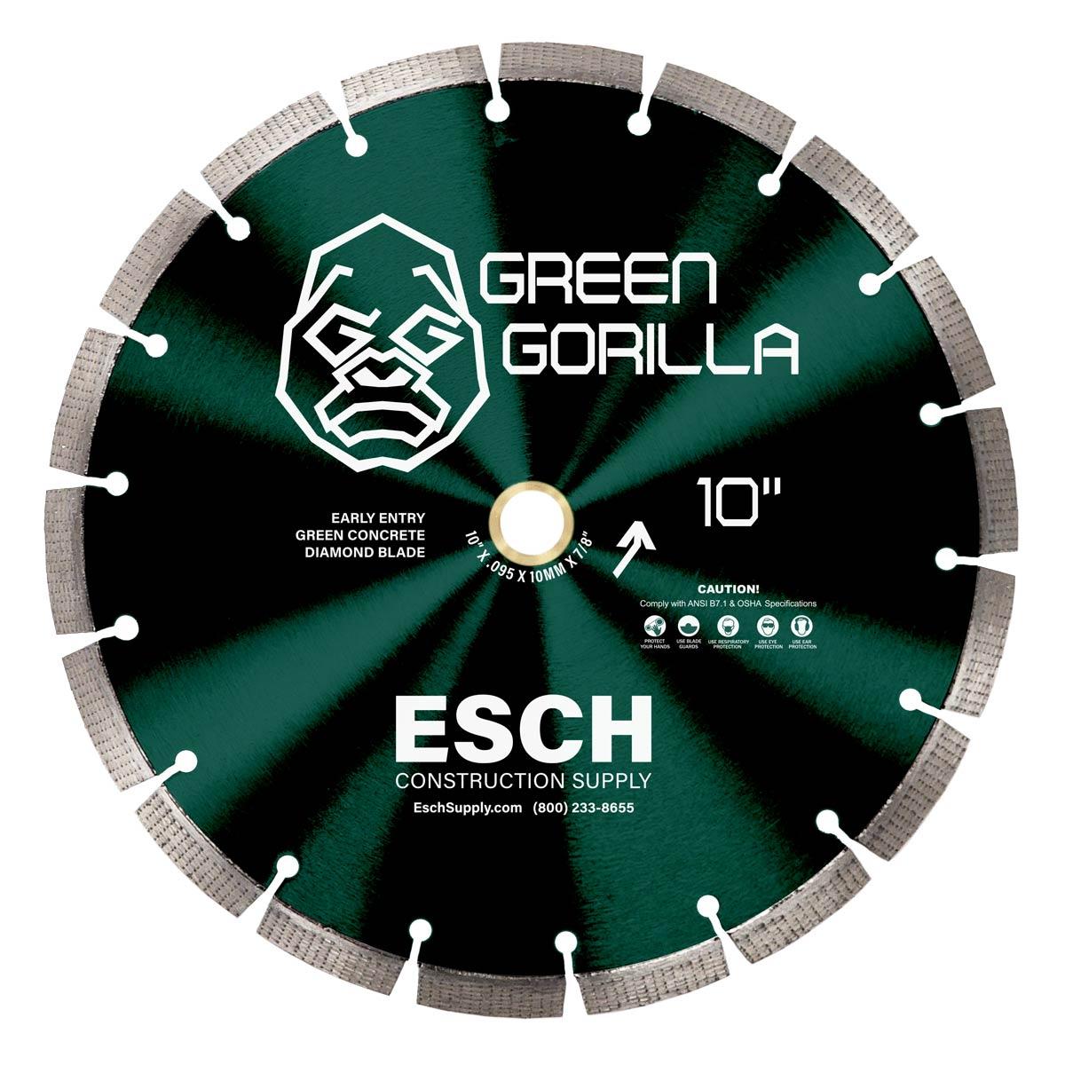 Green Gorilla Saw Blade Early-Entry Green Concrete Diamond Blade